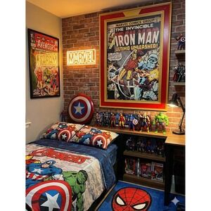 19x15 Iron Man Unleashed Marvel Comics Canvas Wall Hanging